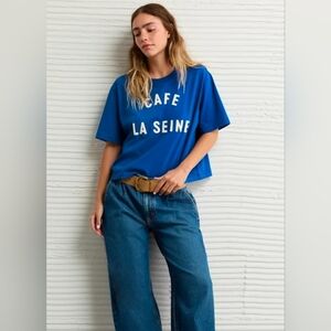 American Eagle Boxy Destination Graphic T-Shirt